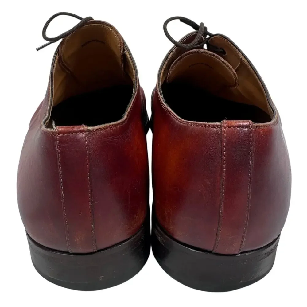 Magnanni Cornado Oxford Shoes Men’s 13 M Brown Leather Lace-Up Square Toe Formal